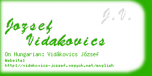 jozsef vidakovics business card
